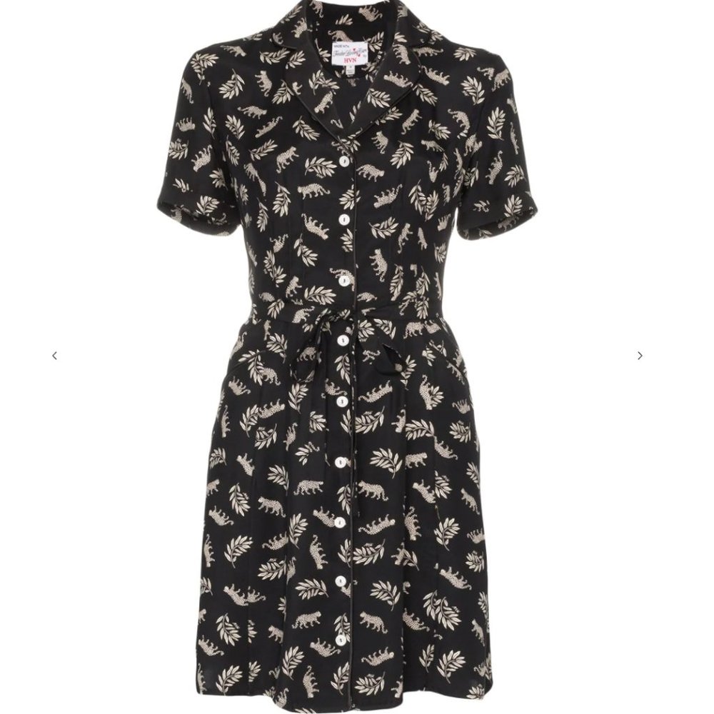 HVN Maria belted mini dress